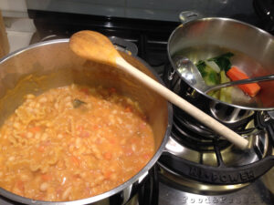 pasta e fagioli preparazione