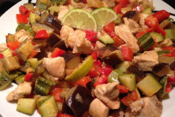 pollo con verdure
