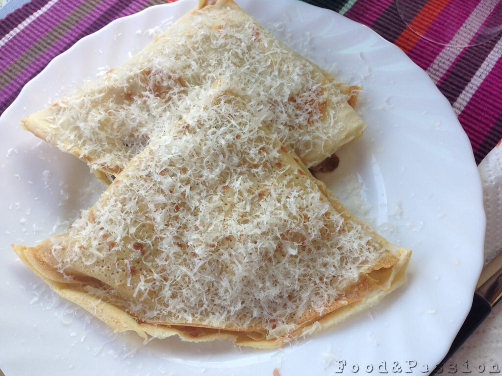 Crespelle funghi e prosciutto