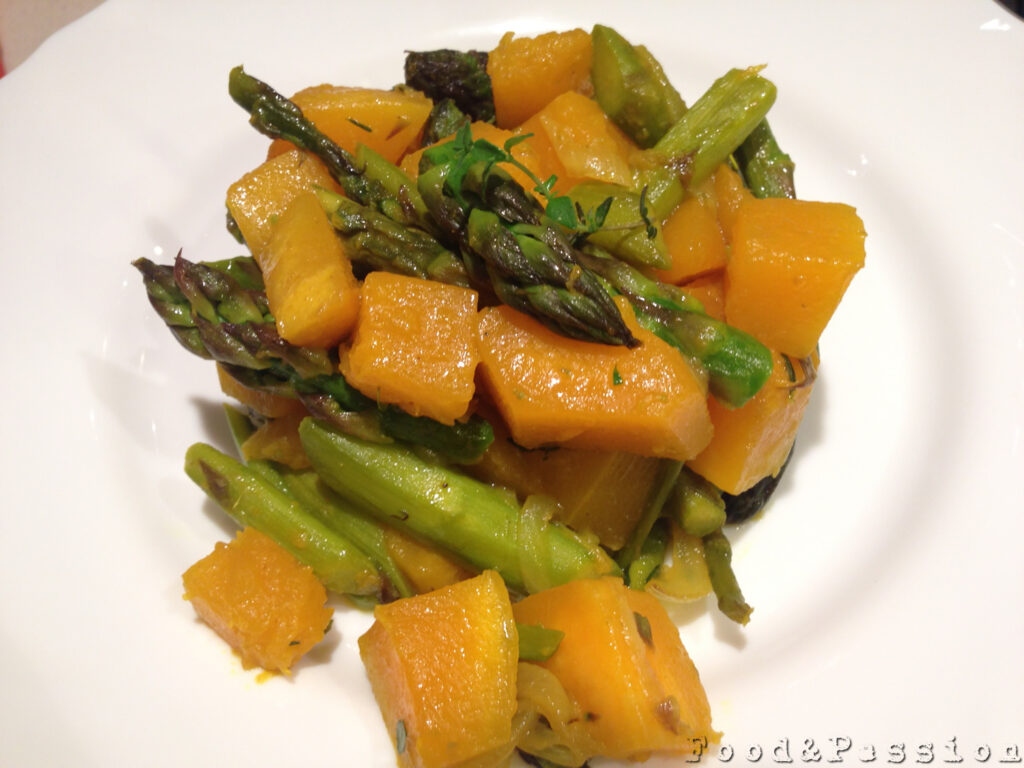 insalata di asparagi e zucca