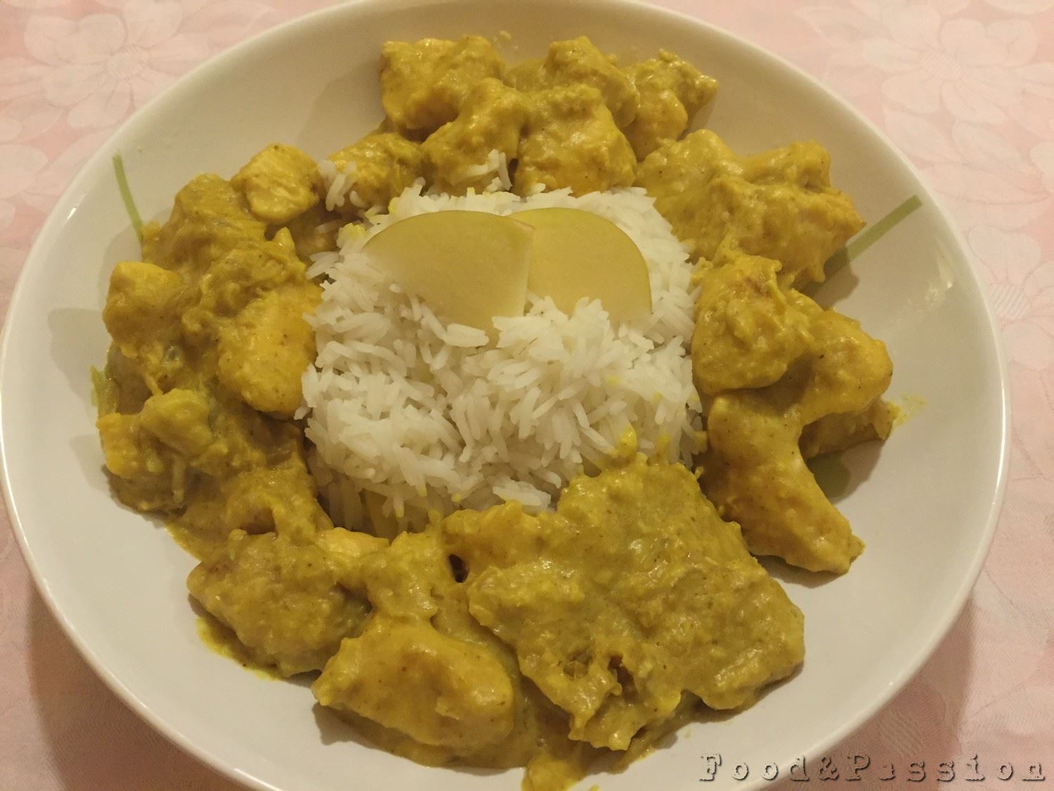 Pollo al curry con riso basmati