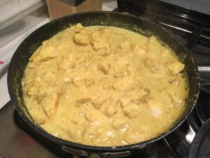 Pollo al curry con riso basmati