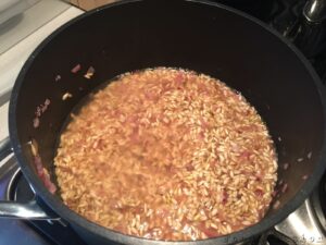 Risotto speck mele e taleggio