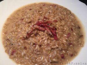 Risotto speck mele e taleggio