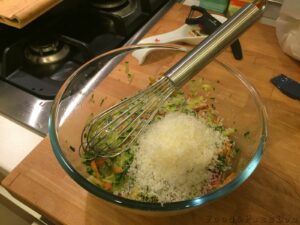 Preparazione Frittata di zucchine e carote al forno