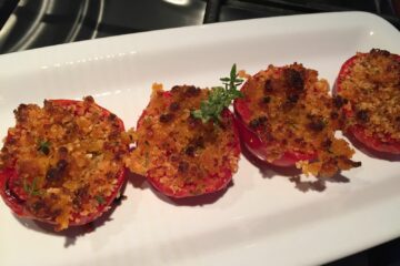 Pomodorini gratinati al forno