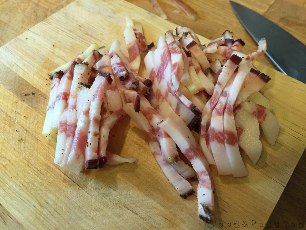 Preparazione | Spaghetti all'amatriciana