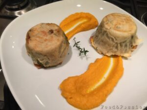 Tortino di pane carasau ripieno di verdure di stagione