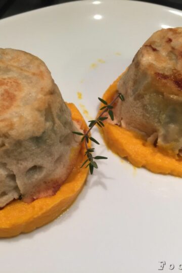 Tortino di pane carasau ripieno di verdure di stagione