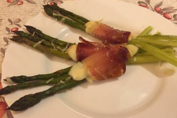 Asparagi con speck e scamorza affumicata 6