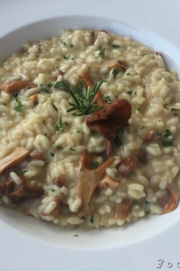 Risotto finferli e taleggio 1