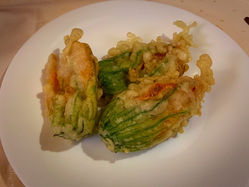 fiori di zucca in tempura