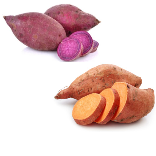 Batata rossa e viola (patata americana) | Verdura di stagione