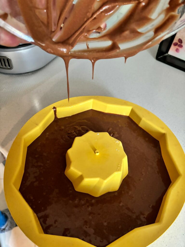 Torta al cioccolato nello stampo